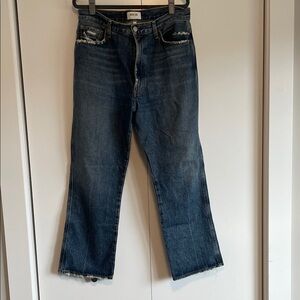 Agolde Distressed Wide Leg Jeans Size 31